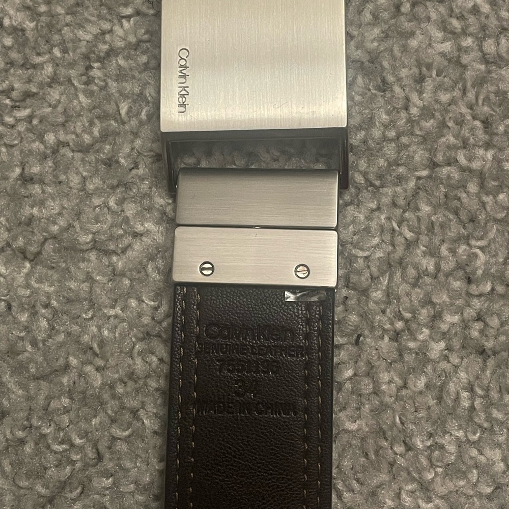 Calvin Klein Men’s Dress Belt. Reversible Black & Brown. Size 34. - Picture 3 of 9